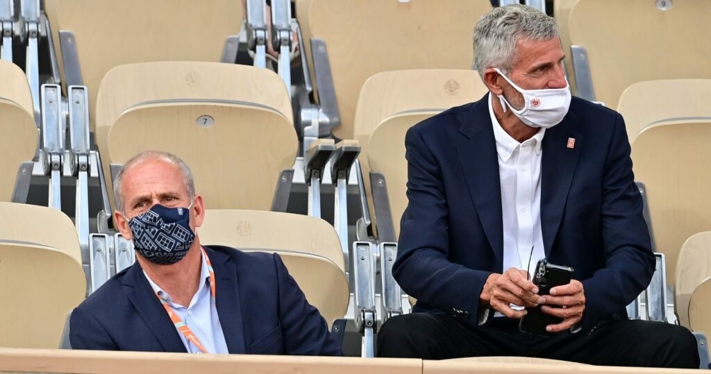 Guy Forget & Gilles Moretton at Roland-Garros in 2021