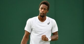 Gaël Monfils at Wimbledon in 2021