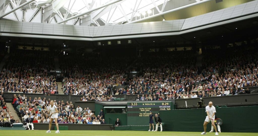 Andre Agassi & Steffi Graf at Wimbledon in 2009