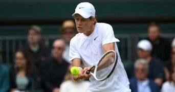 Jannik Sinner at Wimbledon in 2021