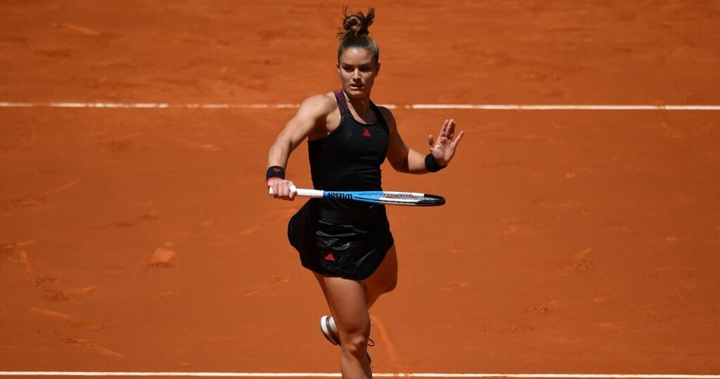 Maria Sakkari at Madrid in 2021