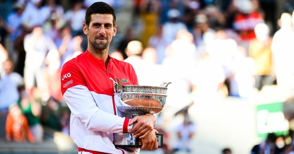 Novak Djokovic at Roland-Garros in 2021