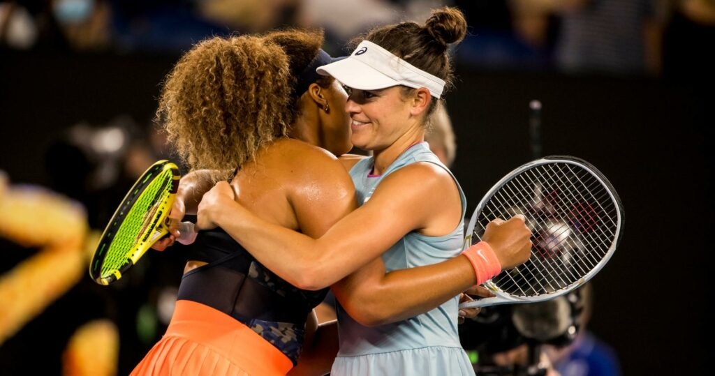 Naomi Osaka & Jennifer Brady at the Australian Open in 2021