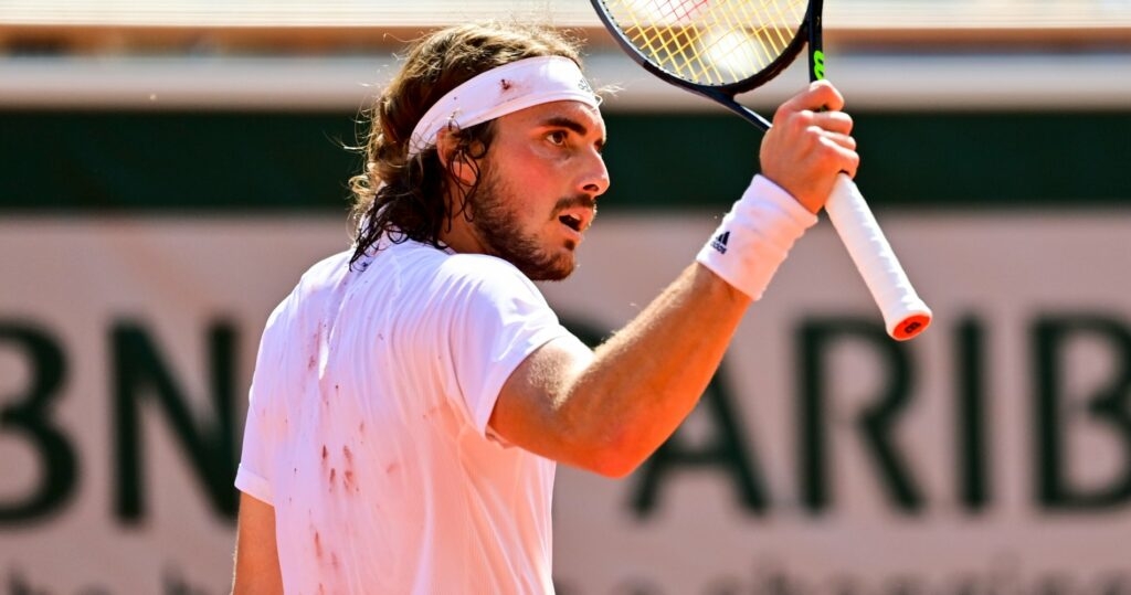 Stefanos Tsitsipas at Roland-Garros in 2021