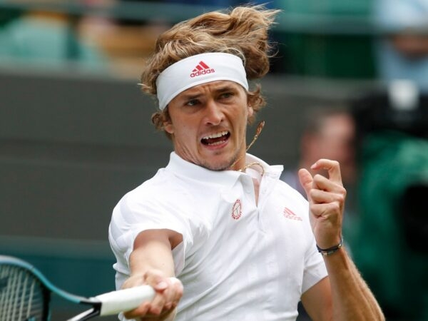 Alexander Zverev at Wimbledon in 2021