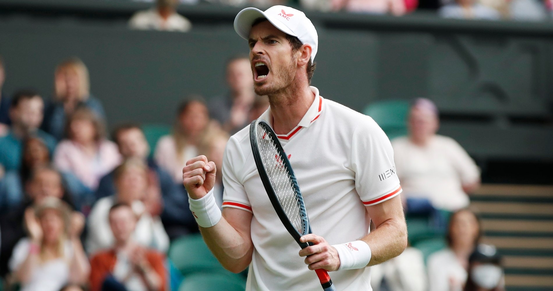 Andy Murray at Wimbledon in 2021