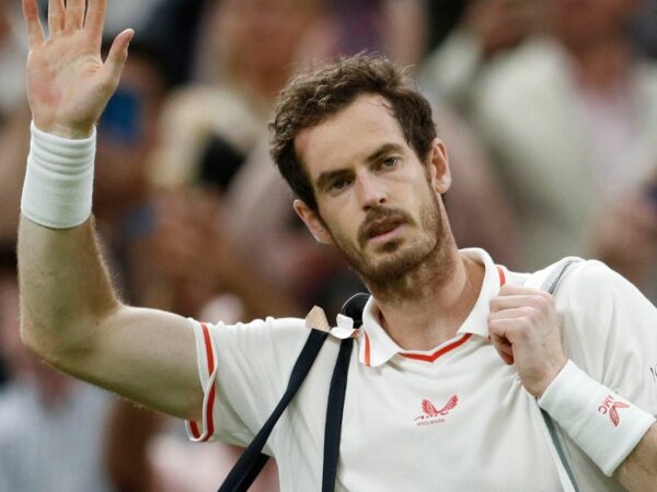 Andy Murray at Wimbledon in 2021