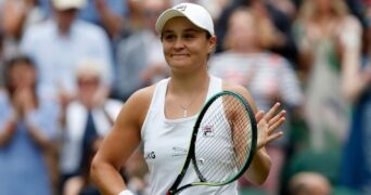 Ashleigh Barty at Wimbledon in 2021