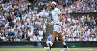 Matteo Berrettini at Wimbledon in 2021