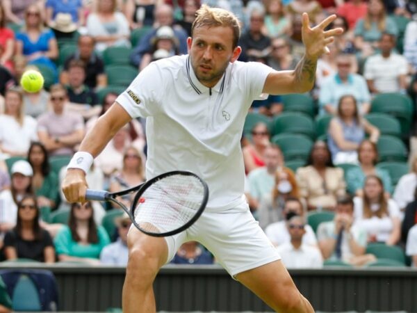 Dan Evans at Wimbledon in 2021