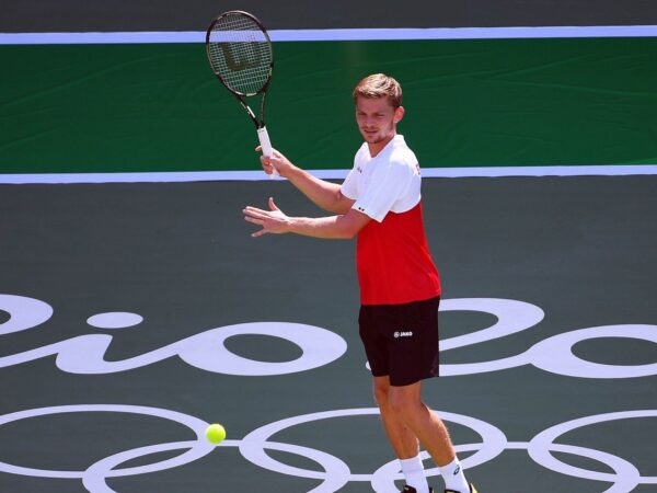 Goffin David of Belgium during tennis training session before the Rio 2016 Summer Olympic