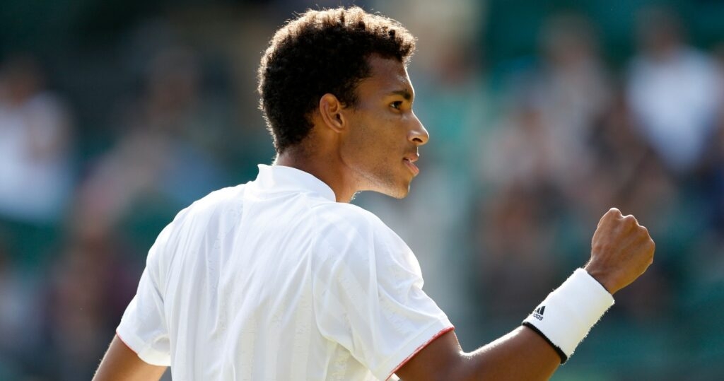 Felix Auger-Aliassime at Wimbledon in 2021