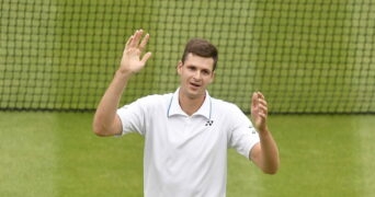 Hubert Hurkacz à Wimbledon en 2021