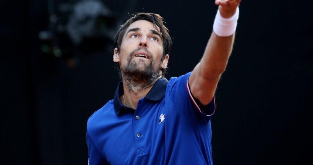 Jérémy Chardy at the Davis Cup in 2018