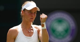 Liudmila Samsonova at Wimbledon in 2021