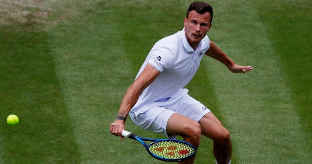 Marton Fucsovics at Wimbledon in 2021