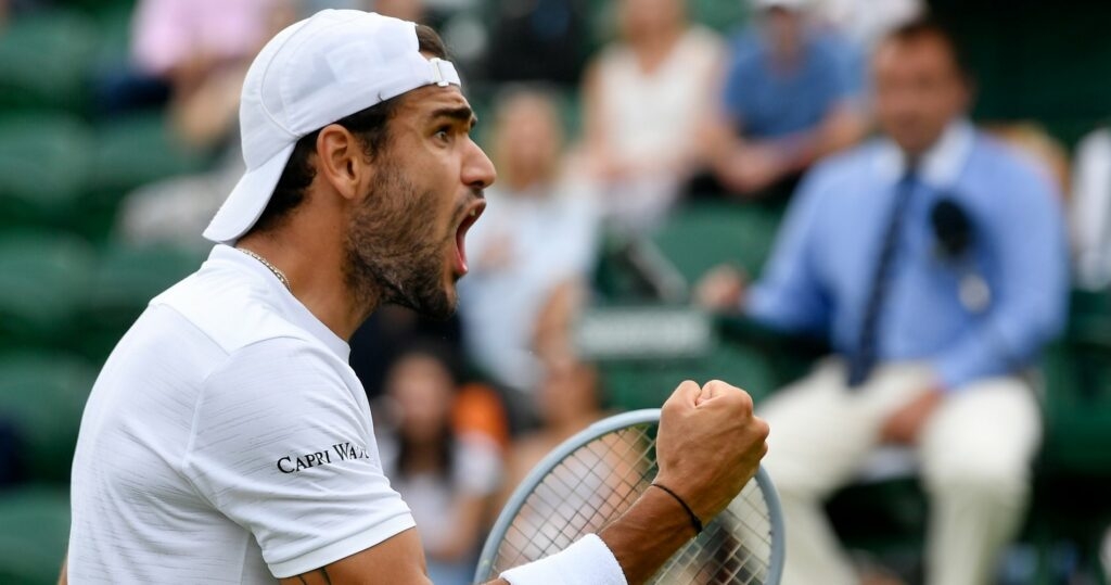 Matteo Berrettini at Wimbledon in 2021