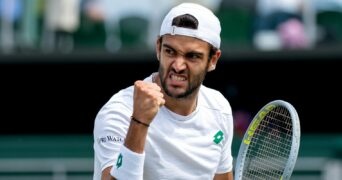 Matteo Berrettini at Wimbledon in 2021