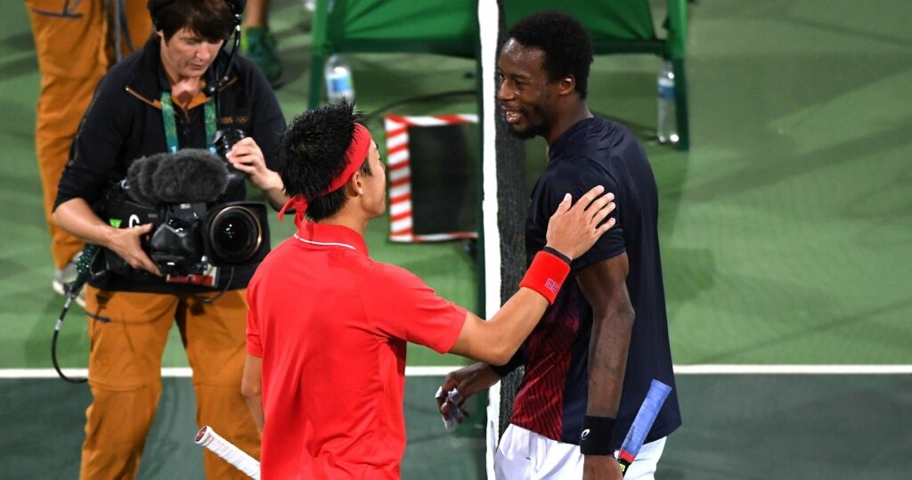 Kei Nishikori & Gaël Monfils at Rio Olympics in 2016