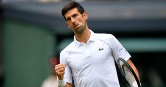 Novak Djokovic at Wimbledon in 2021