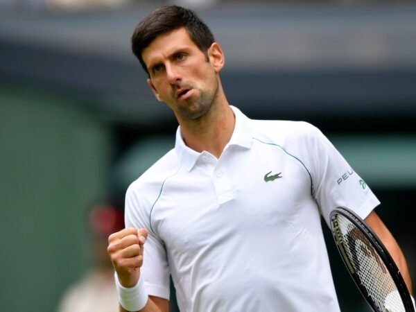 Novak Djokovic at Wimbledon in 2021