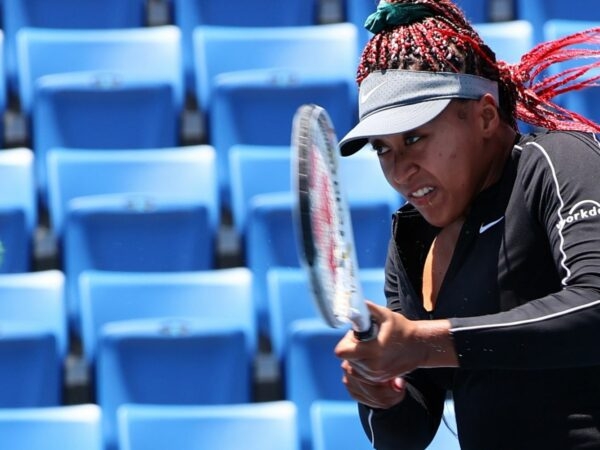 Ariake Tennis Park, Tokyo, Japan - July 23, 2021 - Naomi Osaka of Japan during training.