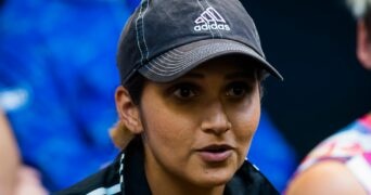 Sania Mirza of India talks to the media at the 2020 Australian Open Grand Slam tennis tournament