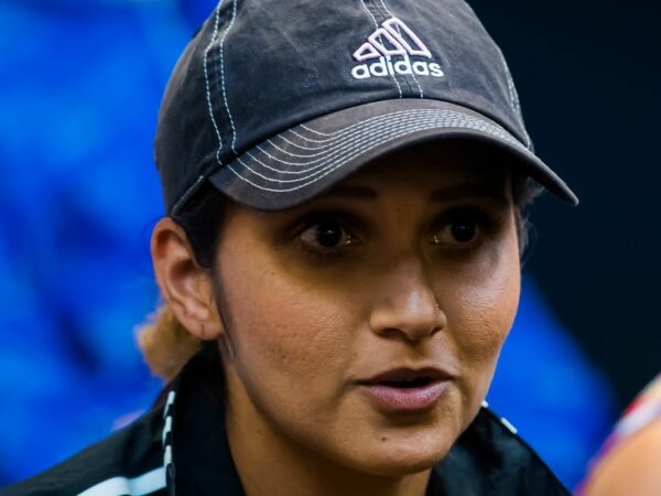 Sania Mirza of India talks to the media at the 2020 Australian Open Grand Slam tennis tournament