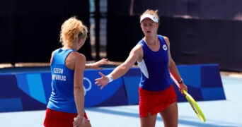 Barbora Krejcikova and Katerina Siniakova, Tokyo Olympics, July 2021