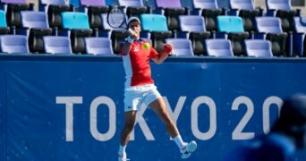 OLYMPICS : Tokyo 2020 Olympics - Novak Djokovic in action