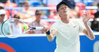 August 6, 2021, Washington, D.C, U.S: JANNIK SINNER hits a forehand