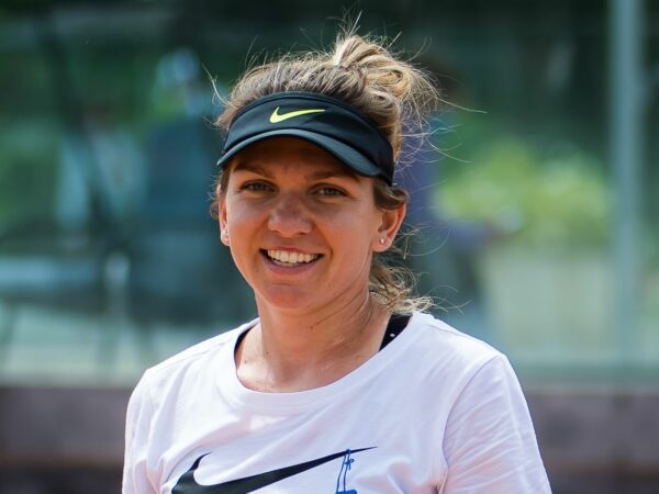 Simona Halep of Romania during practice at the 2021 Internazionali BNL d'Italia WTA 1000 tournament