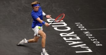 Andrey Rublev at the Laver Cup in Boston