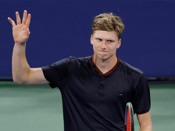 Jenson Brooksby at the 2021 U.S. Open tennis tournament at USTA Billie Jean King National Tennis Center.