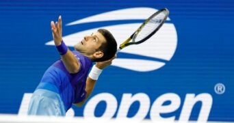 Novak Djokovic on Day 2 of the 2021 U.S. Open