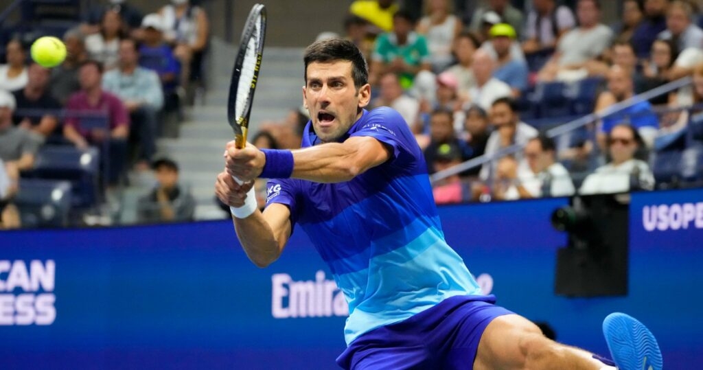 Novak Djokovic at the 2021 US Open