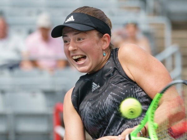 Jelena Ostapenko at the National Bank Open tennis tournament Monday August 9, 2021 in Montreal.