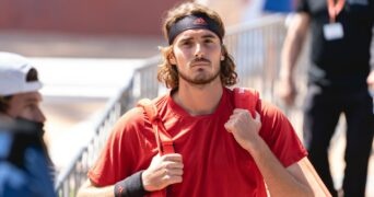 Stefanos Tsitsipas at Lyon in 2021