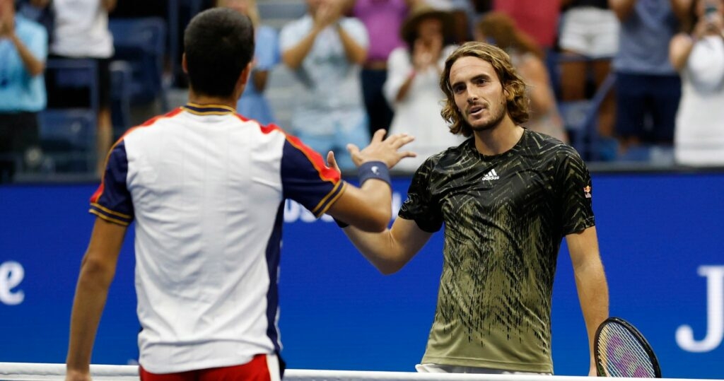 Stefanos Tsitsipas at the 2021 US Open