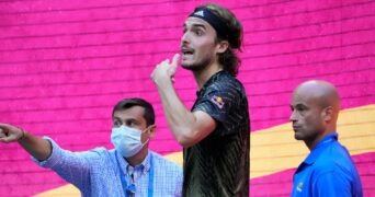 Stefanos Tsitsipas at the 2021 US Open