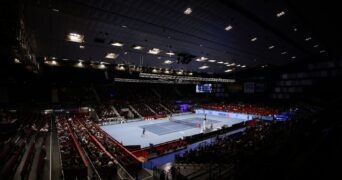 Erste Bank Open - Wiener Stadthalle, Vienna, Austria - November 1, 2020 General view during the final between Italy's Lorenzo Sonego and Russia's Andrey Rublev