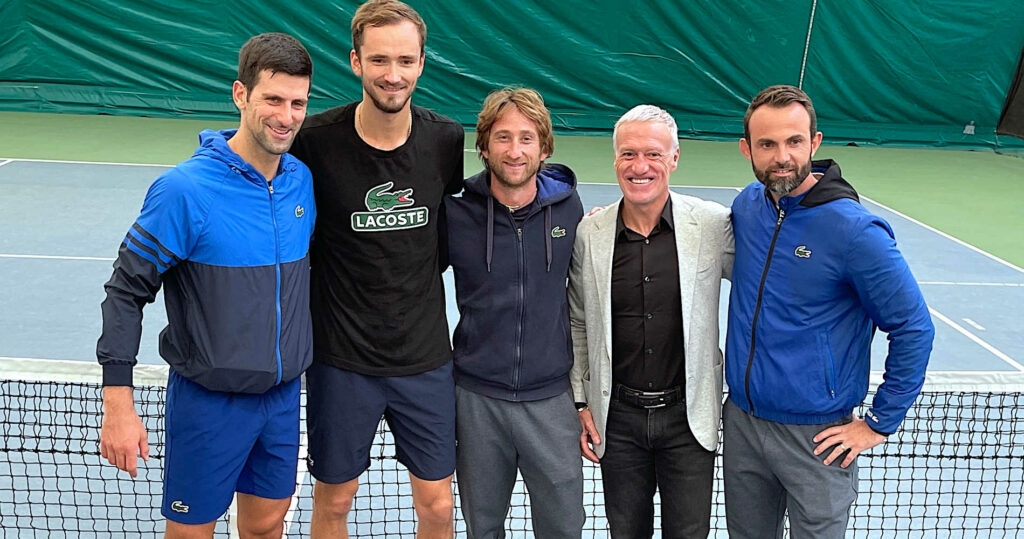 Djokovic, Medvedev, Cervara, Deschamps, Hernandez, Mouratoglou academy