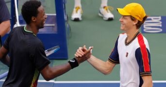 Gael Monfils and Jannik Sinner US Open 2021