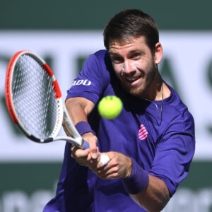 Cameron Norrie (GBR) in the semifinal match at the BNP Paribas Open at the Indian Wells Tennis Garden