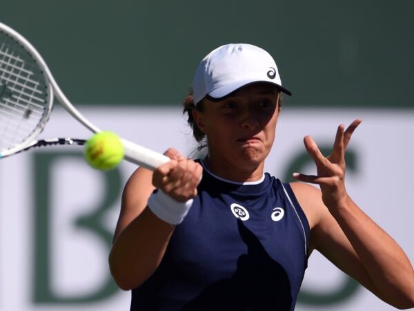 Iga Swiatek (POL) at the Indian Wells Tennis Garden.