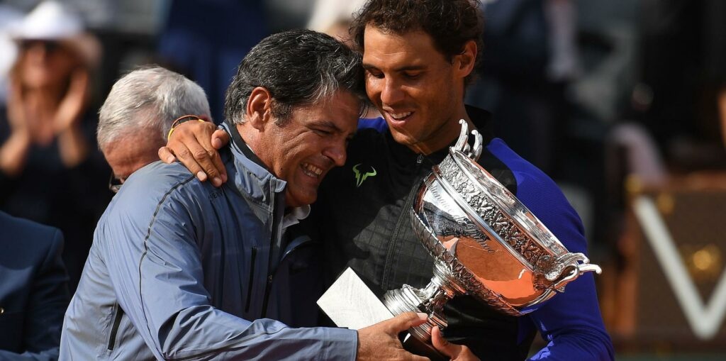 Rafael Nadal et Toni Nadal à Roland-Garros en 2017