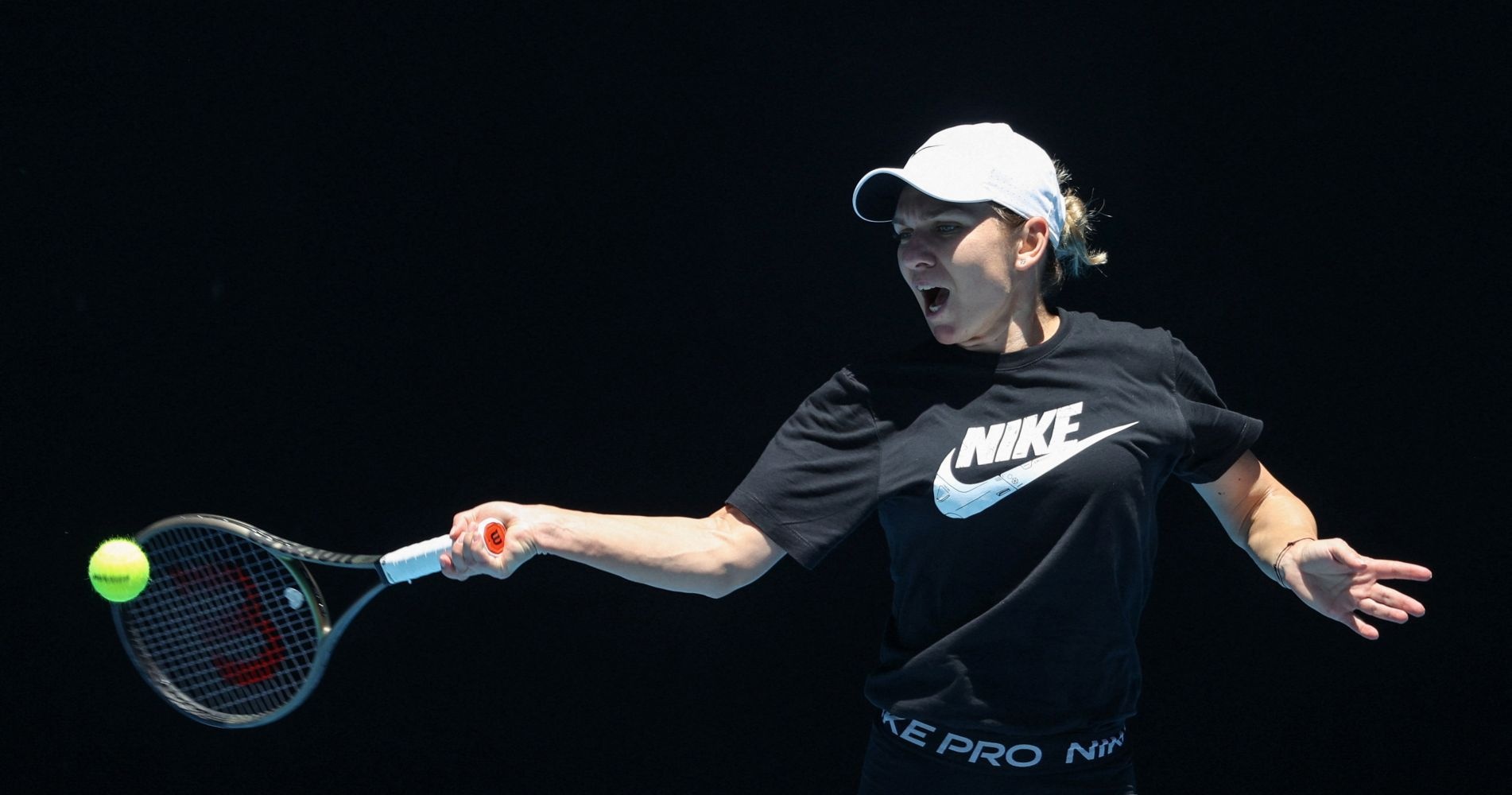 Romania's Simona Halep at Melbourne Park in Melbourne, Australia