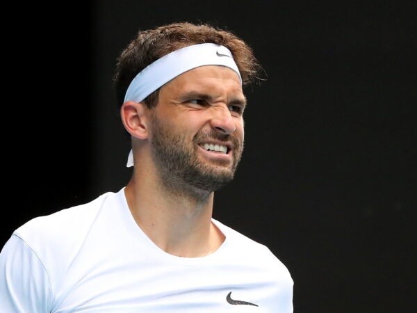 Grigor Dimitrov grimace