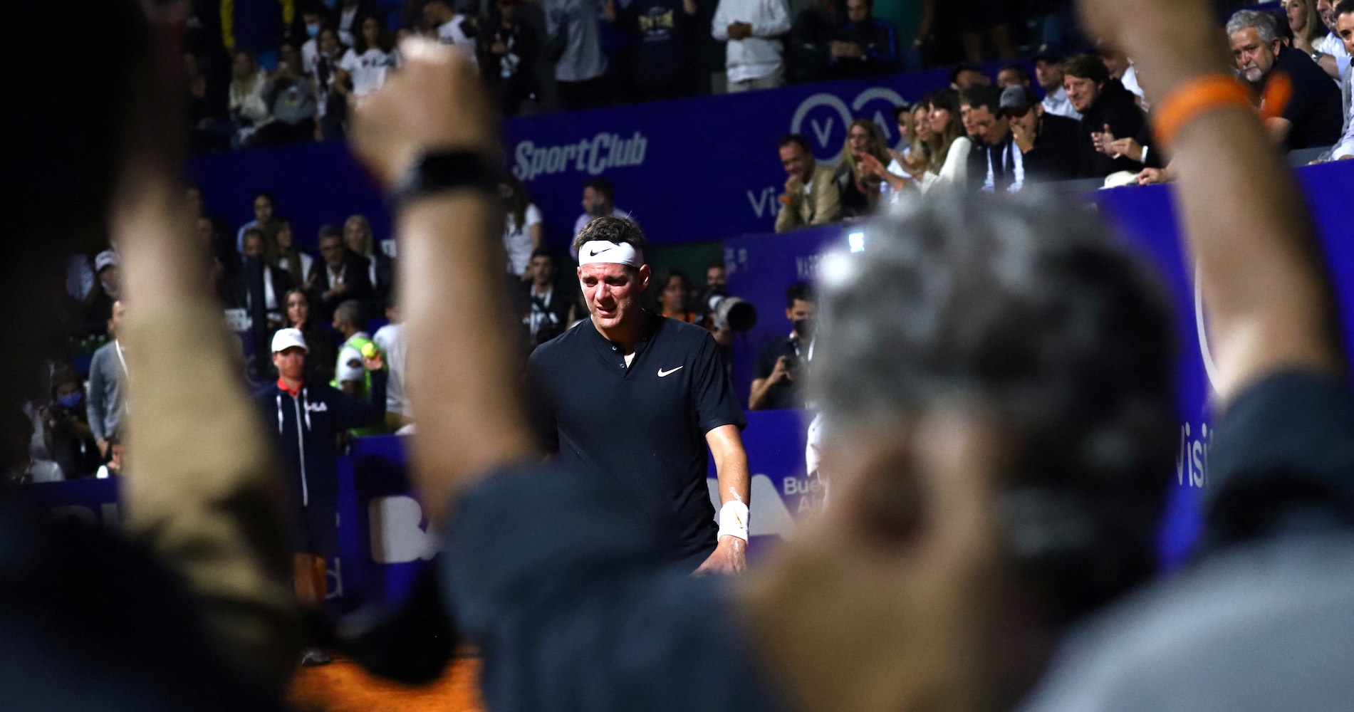 Del Potro Falls In Buenos Aires, And Bids Teary Farewell