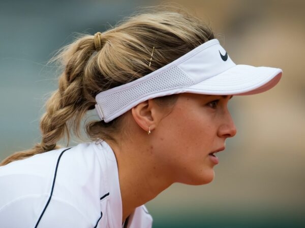 Eugenie Bouchard of Canada in action during the third round at the 2020 Roland Garros Grand Slam tennis tournament